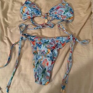 Colorful Patterned Bikini Set